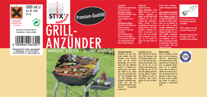 Design Etikett Grillanzünder